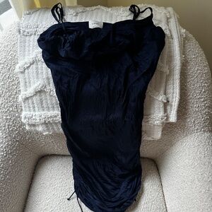 Wilfred Navy Cowl Neck Slip Dress Size S